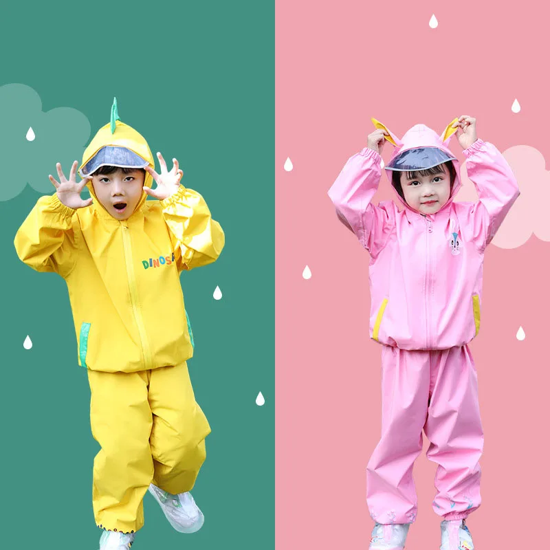 New 2022Children\'s Suit Thickened Raincoat No Conjoined Student Poncho Keep Warm Outdoor Rain Gear Kids Rain Coat