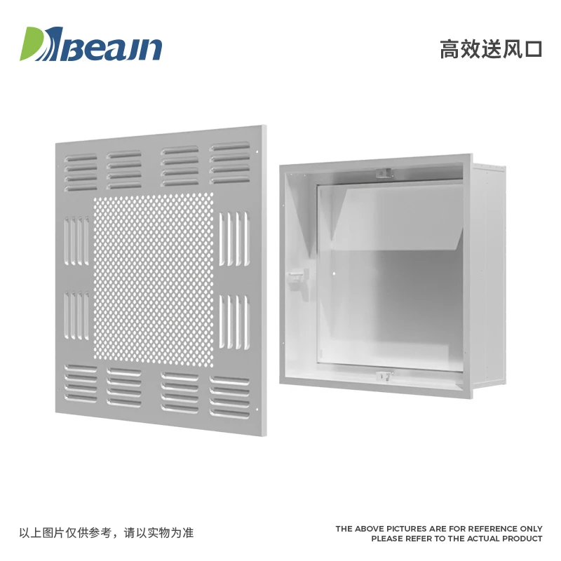 Hvac Square Ceiling Louver Vent Adjustable Multi-directional Air Outlet Grille For Clean room