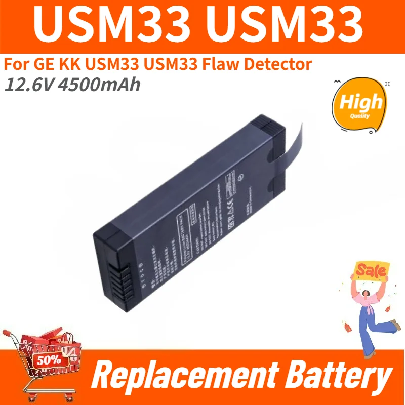 High Quality for GE KK USM33 USM33 Flaw Detector Brand New Replacement Battery 12.6V 4500mAh