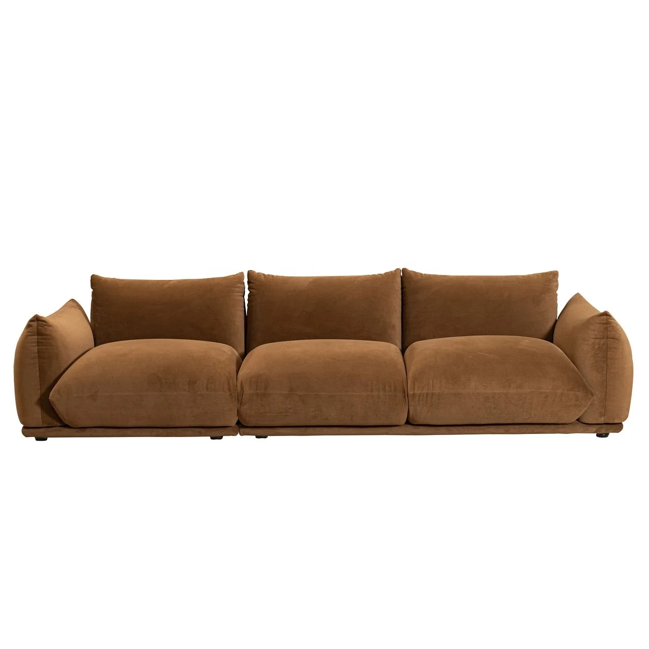 

Nordic Light Luxury Arflex Designer Italian Minimalist Velvet Fabric Bread Sofa