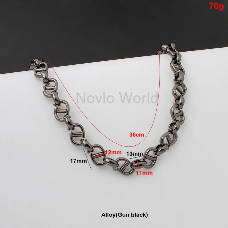 5-20pcs 4 colors 36cm length 17*12mm alloy irregularity shape chains for lady's chain purse metal bag strap purse accessories