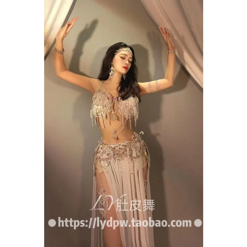 

customized belly dance costume sexy big skirt competition set Eastern dance performance costume multi-color belly dancing bra