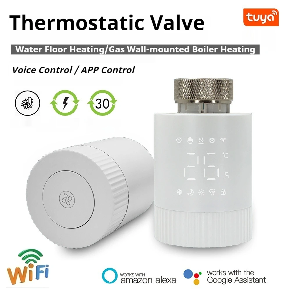 

Tuya Smart Wi-Fi термостатический радиаторный клапан без шлюза концентратор дистанционное управление водонагреватель подогрев пола Alexa Google Home