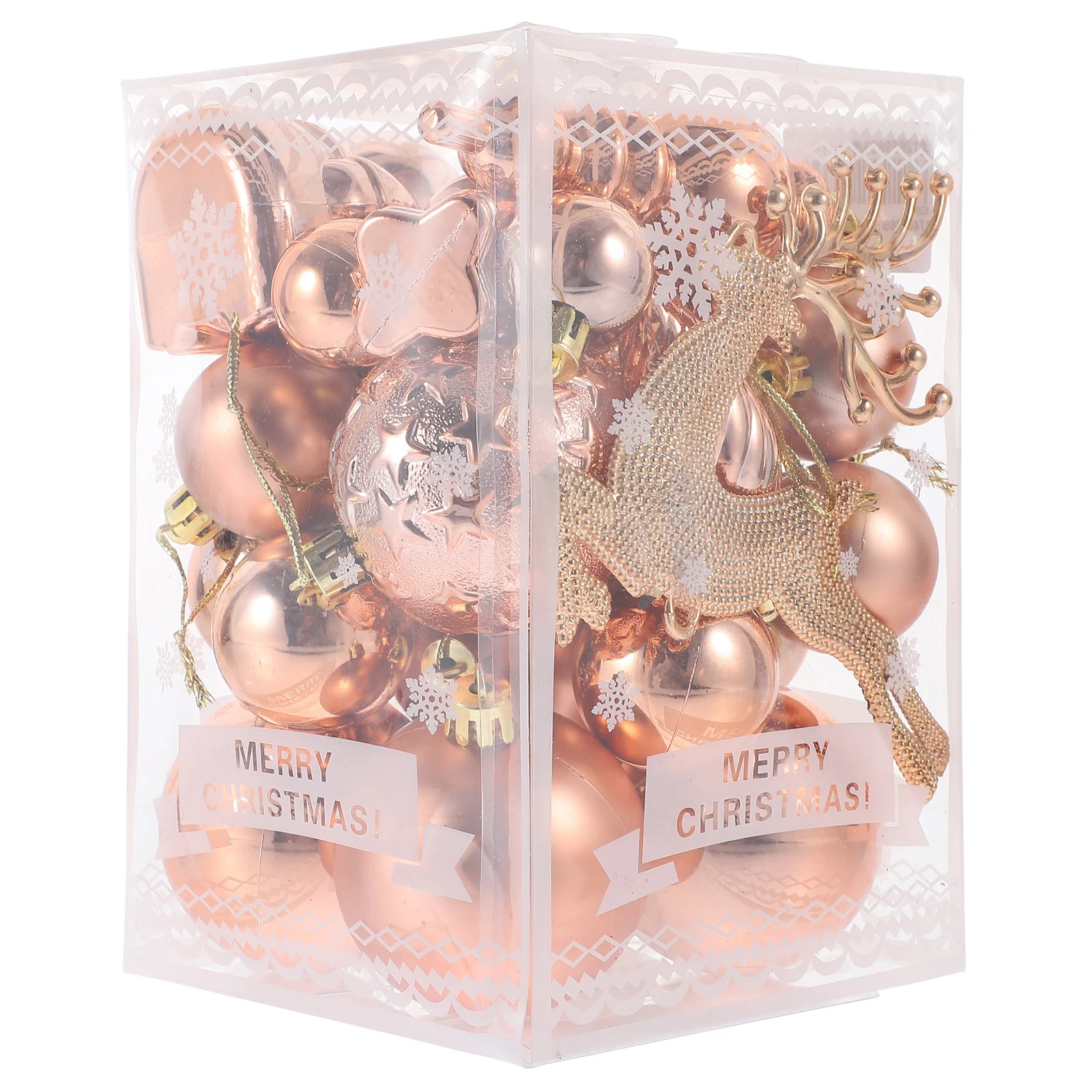 

30Pcs Christmas Tree Balls Lightweight Plastic Hanging Decoration Xmas Ornaments Christmas Supplies Holiday Party Decor