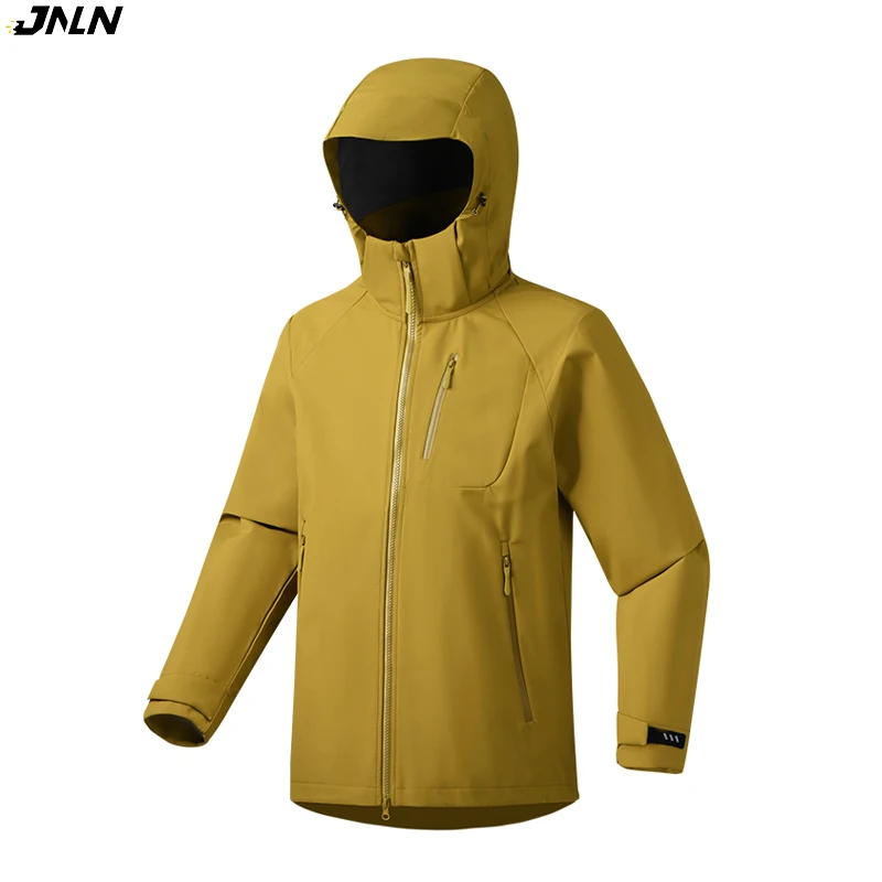 JNLN Men's Women's Waterproof Single-Layer Windbreaker Hiking Climbing Trekking Jacket Unisex Outdoor Sport Windproof Rain Coat