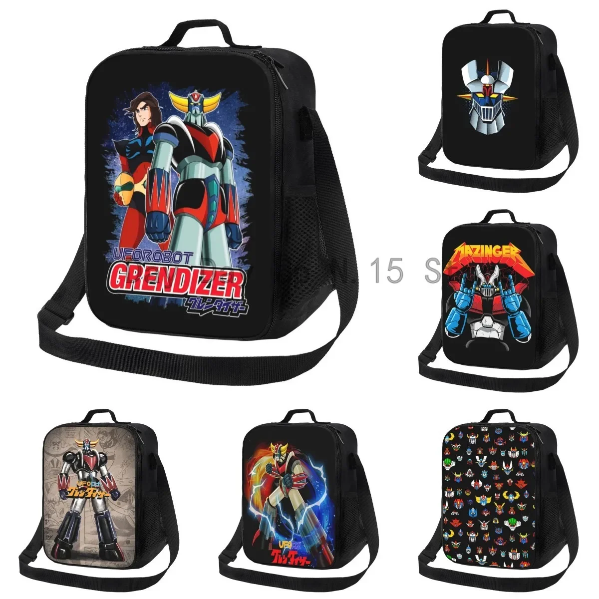 Goldorak Grendizer Actarus Insulated Lunch Bag for Women UFO Robot Goldrake Thermal Cooler Lunch Tote Beach Camping Travel