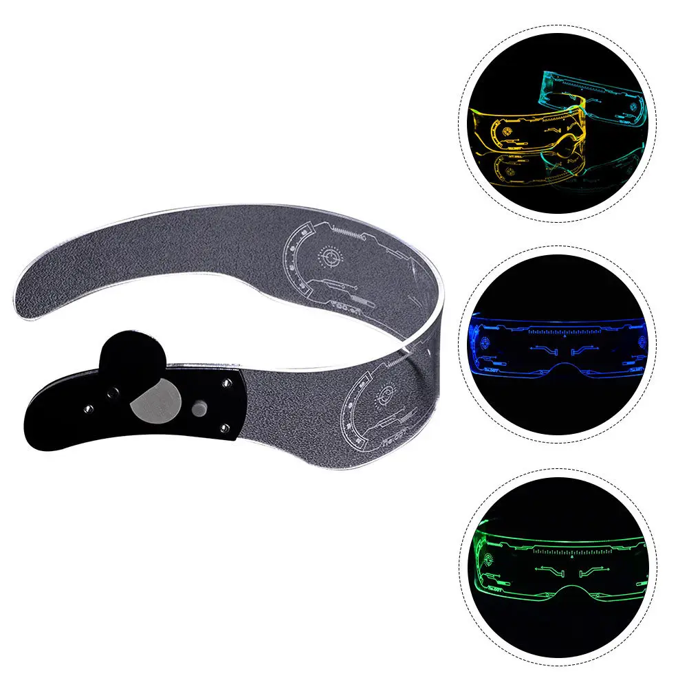 

Party LED Eyeglasses Unisex Flashing Glasses Bar Glow in The Dark Acrylic Glasses for Costume Party Beach Event Festival Gift