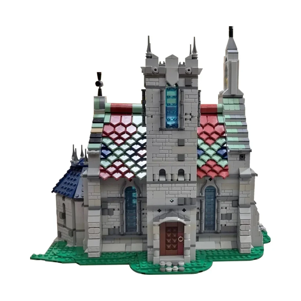 Gobricks moc a antiga igreja blocos de construção modelo medieval antiga igreja casa arquitetura tijolos montagem brinquedos crianças presentes
