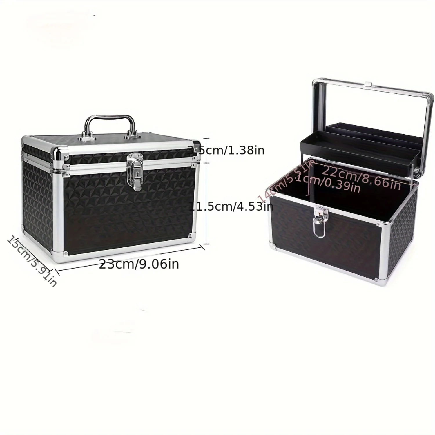 Makeup Train Case with Mirror | Cosmetic Organizer Box - Ideal for Makeup and Cosmetology