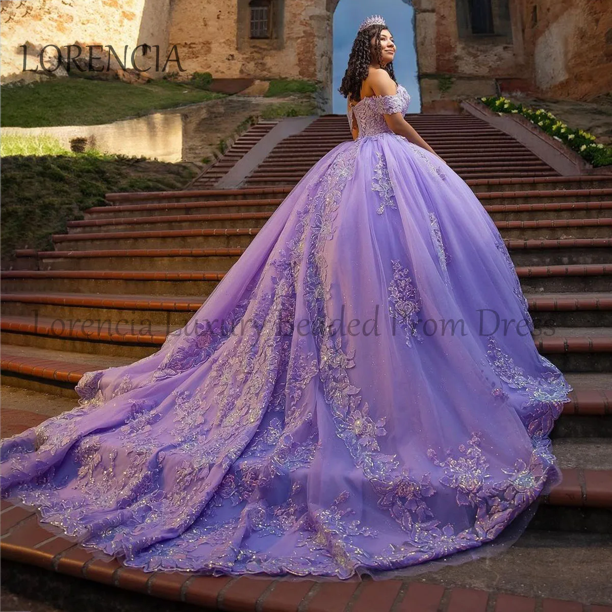 Mexican 2024 Quinceanera Dresses Sweet 15 16 Ball Gown Off The Shoulder 3D Flowers Dress Party Gowns Formal robe chic soirée