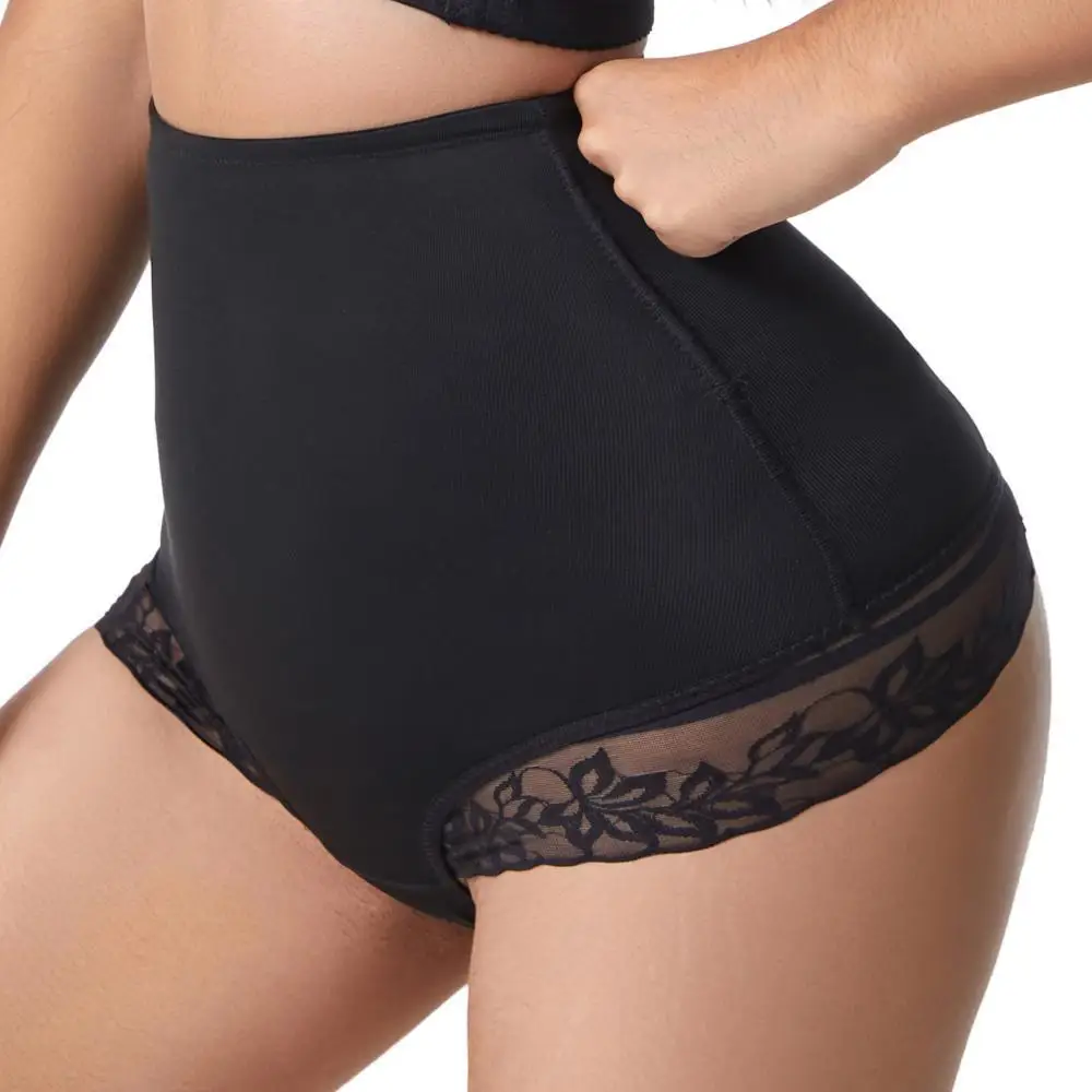 ZHAN BEAUTY 2719  High Waist Tummy flat Slimming Thong Shapewear Panties