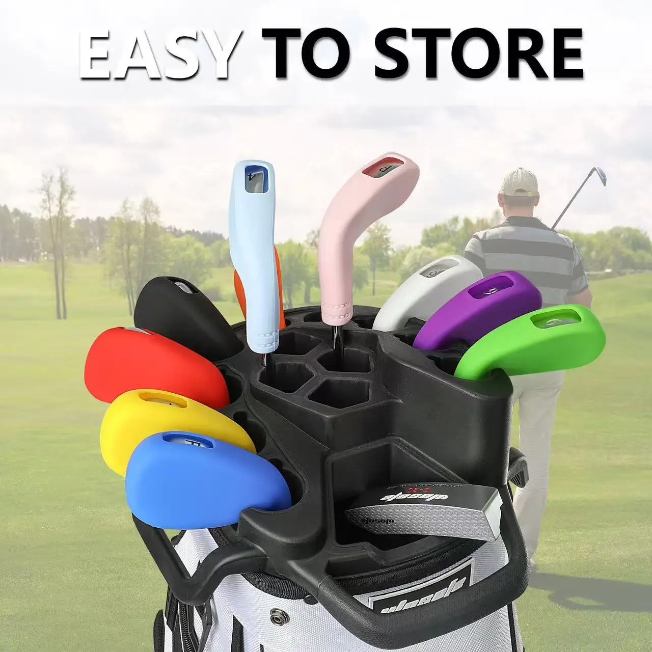 Golf Club Cover, Universal Cover, Premium Iron Club Cover, High Elastic Silicone Material Club Protective Cover, 10 Pieces/Set