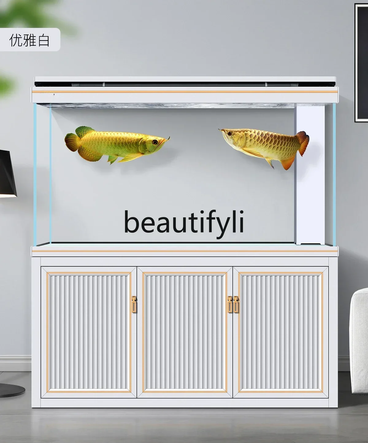 

S1S Living room large 2024 new light luxury porch bottom filter ecological intelligent aquarium partition screen