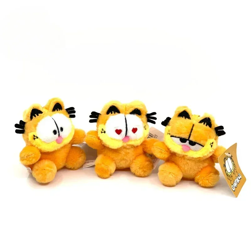 Hot 3pcs 11cm cute Garfield Plush Key Chain Cartoon Garfield Plush Toy Doll Keychain Prize Claw Handbag Pendant Kitten Pendant