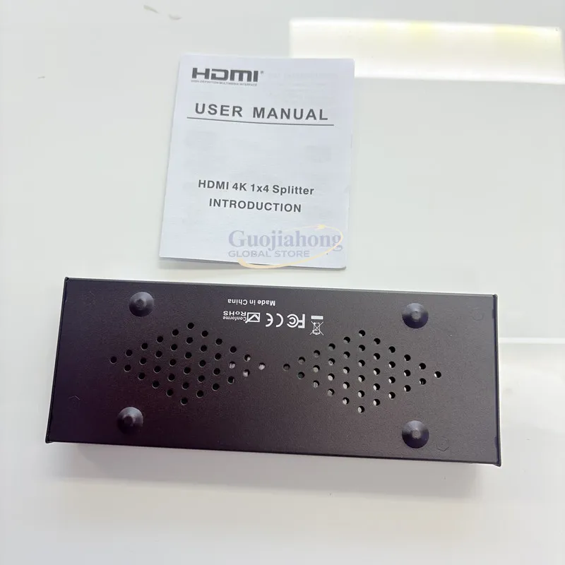 

HD-сплиттер 1 вход 4 выхода 4Kx2K с блоком питания, 1X4 сплиттер, одновременный вывод на 4 экрана