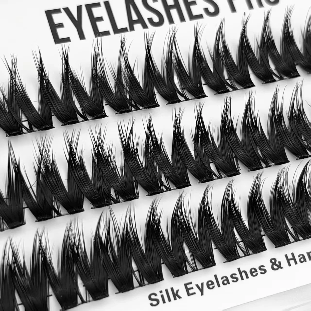 Z010 DIY Hand Made Eyelash Extension Segmented Flase Lashes  Lash Bundles Soft Ribbon Strip Eyelashes Makeup Lashes NEW