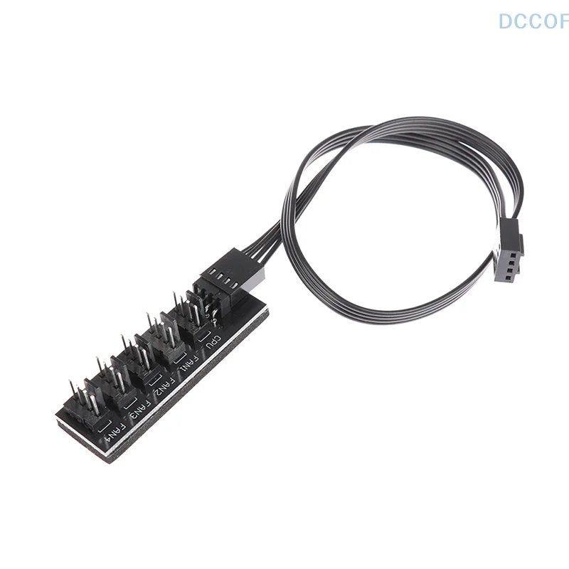 Cooler Fan PC CPU Power 1 Female To 5 Male 4 Pin Socket Fan Hub Splitter Cable