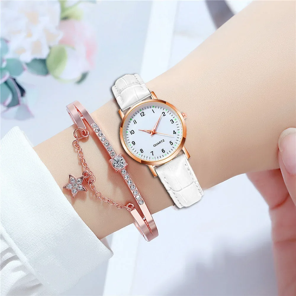 Fashion Leather Ladies Watch Casual Luminous Quartz Watch Simple College Small Fresh Female Watch for Women Clock Reloj Mujer