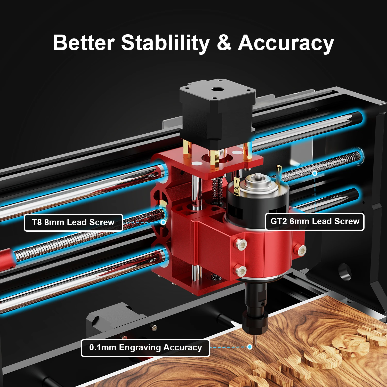 TWOTREES TTC3018 PRO CNC Engraving Machine Featuring ER11 Acrylic Engraving and Cutting Three-Axis DIY Woodworking Engraving Mac