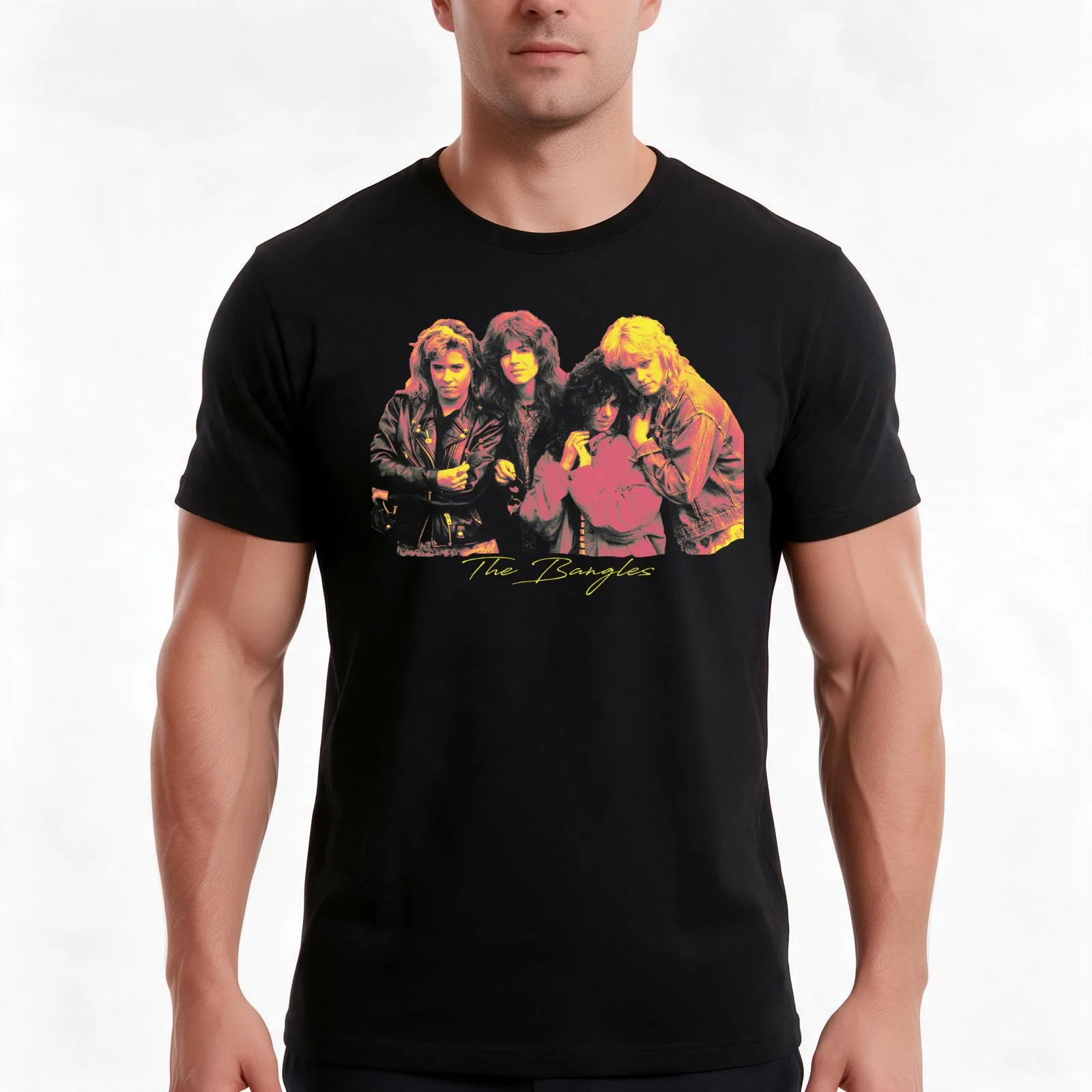 The Bangles - Band T-Shirt Summer Casual Cotton Tee Oversized Streetwear Tops Vintage Graphic Print Loose Fit Short Sleeve