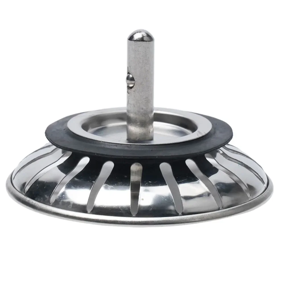 80mm Kitchen Sink Strainer Waste Drain Plug, Double Polished Stainless Steel Construction, Ensures Smooth Water Flow