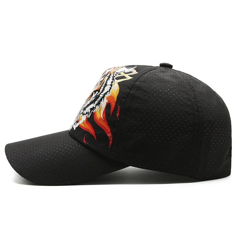 New Print 3D Tiger Men Mesh Baseball Cap Hat Golf Caps For Women Snapback Cap Bone Summer Trucker Dad Fishing Baseball Hat