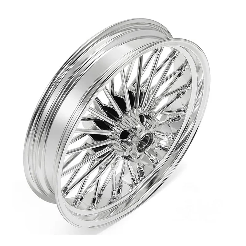 Motorcycle Wheels16x3.5 Rear 18 19 20 21 Inch 48 Fat Spokes Dual Disc Chrome Motorcycle Rims for Harley