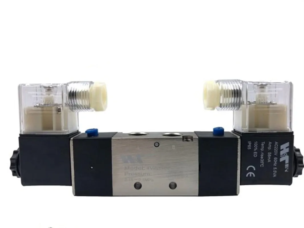 3V220-08 Solenoid Valve DC 12V 24V AC110V 220V  2 Position 3 Way Neutral Air Selector Pneumatic Air Valves Normally closed