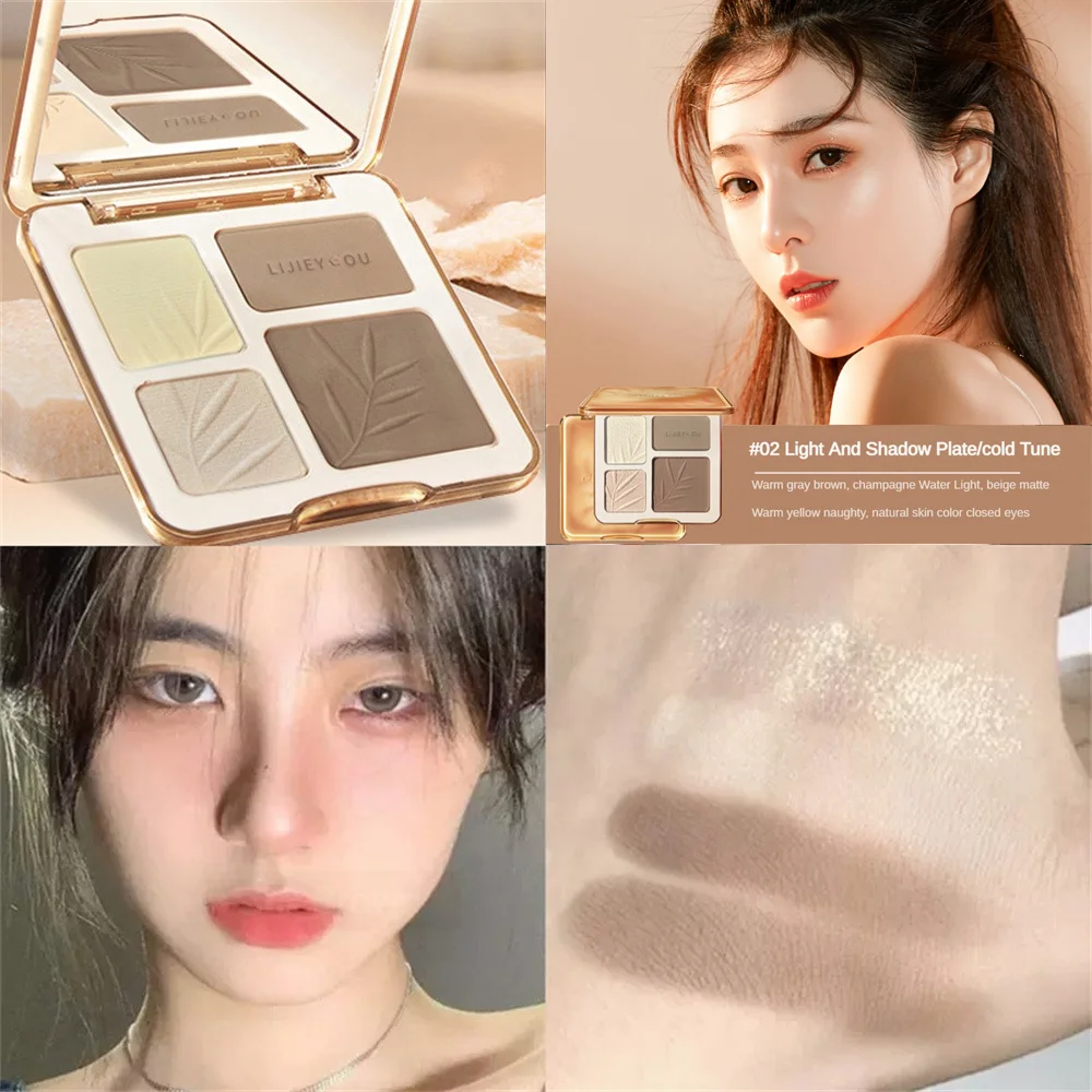 Eye Shadow High-gloss Contouring All-in-one Palette Blush Nose Shadow Shadow Eye Shadow Three-in-one Matte Brightening