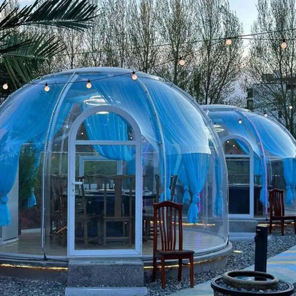 Portable Starry Sky House Bubble Room Star Gazing Dome Crystal Clear Spherical Room Waterproof Prefab Igloo for Outdoor Camping
