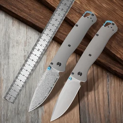 Pocket Folding Knife Titanium Damascus Survival EDC Tool Camping Outdoor Good Soak 535 535TI