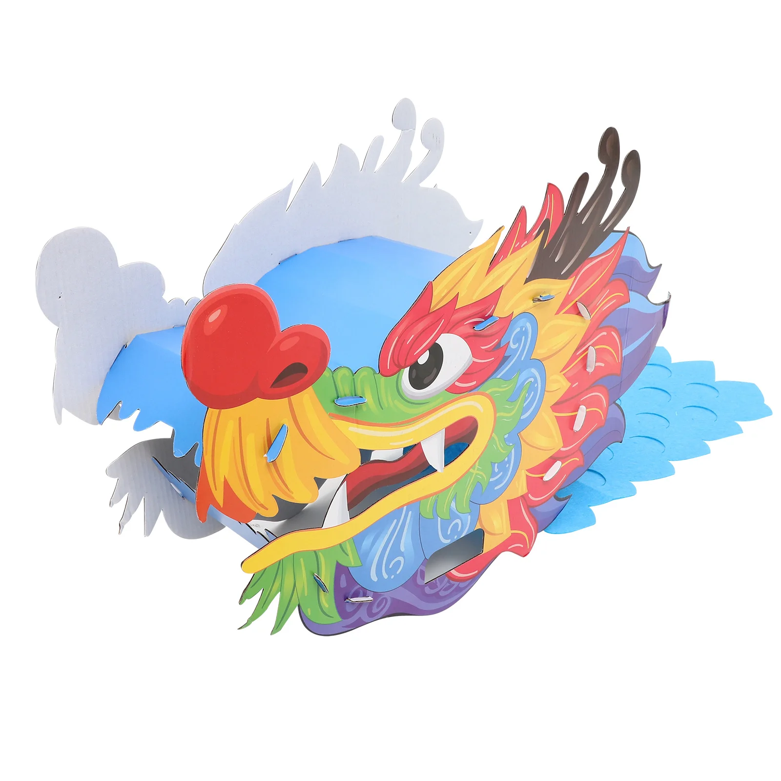 حرفة ورقية لرأس التنين يمكن ارتداؤها بنفسك للأطفال لتحسين الخيال والإبداع والتوعية الجماعية والقدرة اليدوية