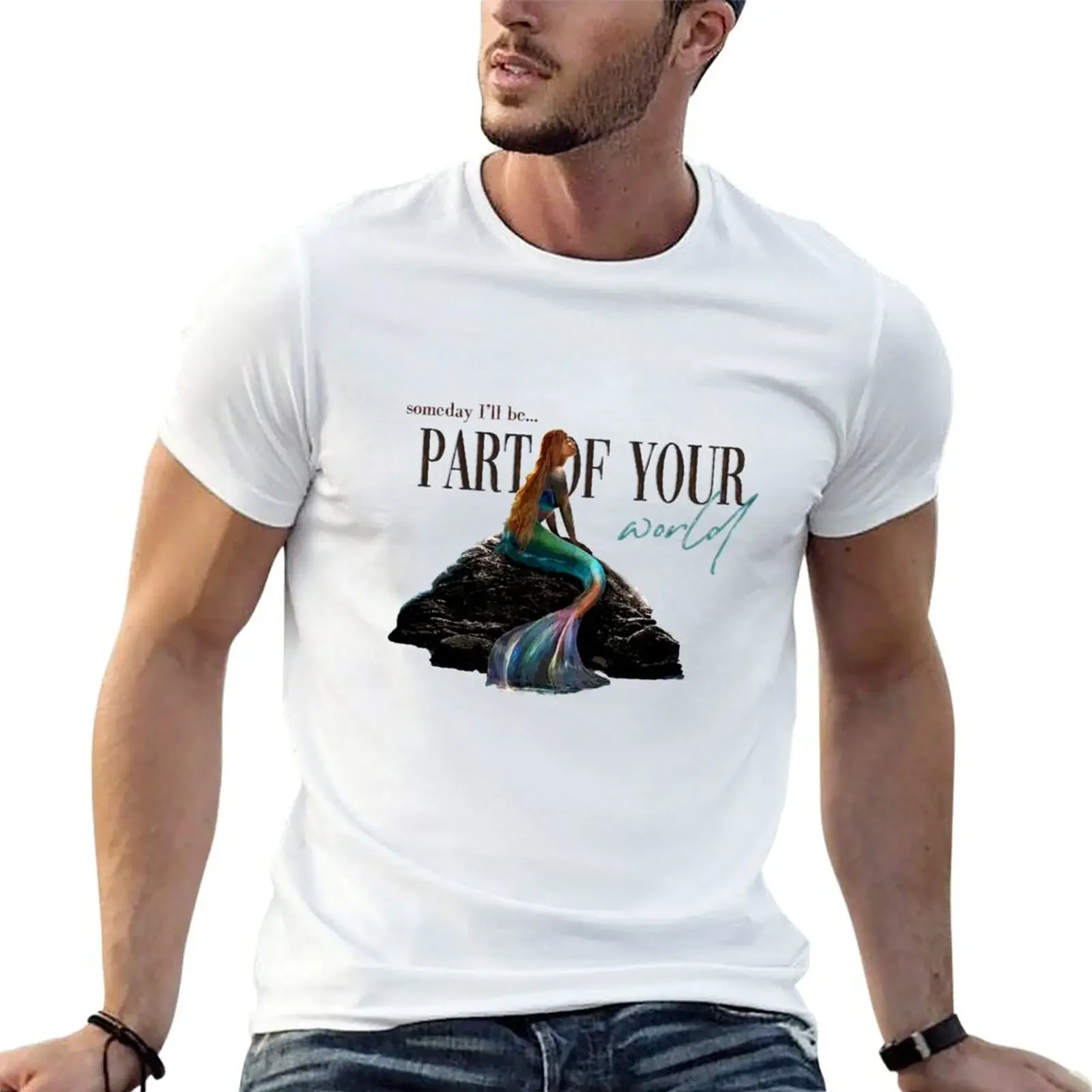 Part of Your World T-Shirt korean fashion vintage anime shirt mens white t shirts