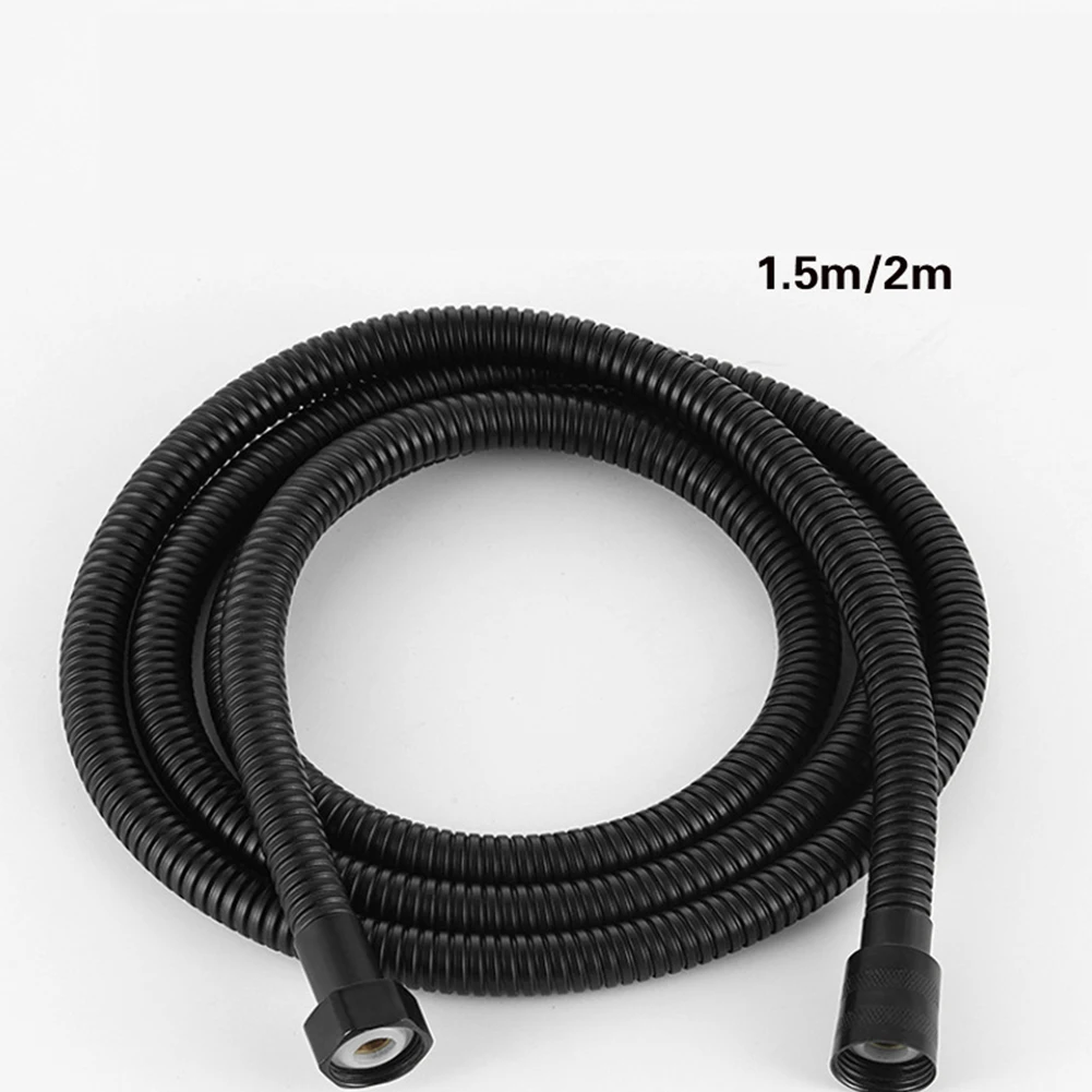 1.5m Black Stainless Steel Shower Hose High Quality Encryption Explosion-proof Flexible Shower Hose Bathroom Accessories