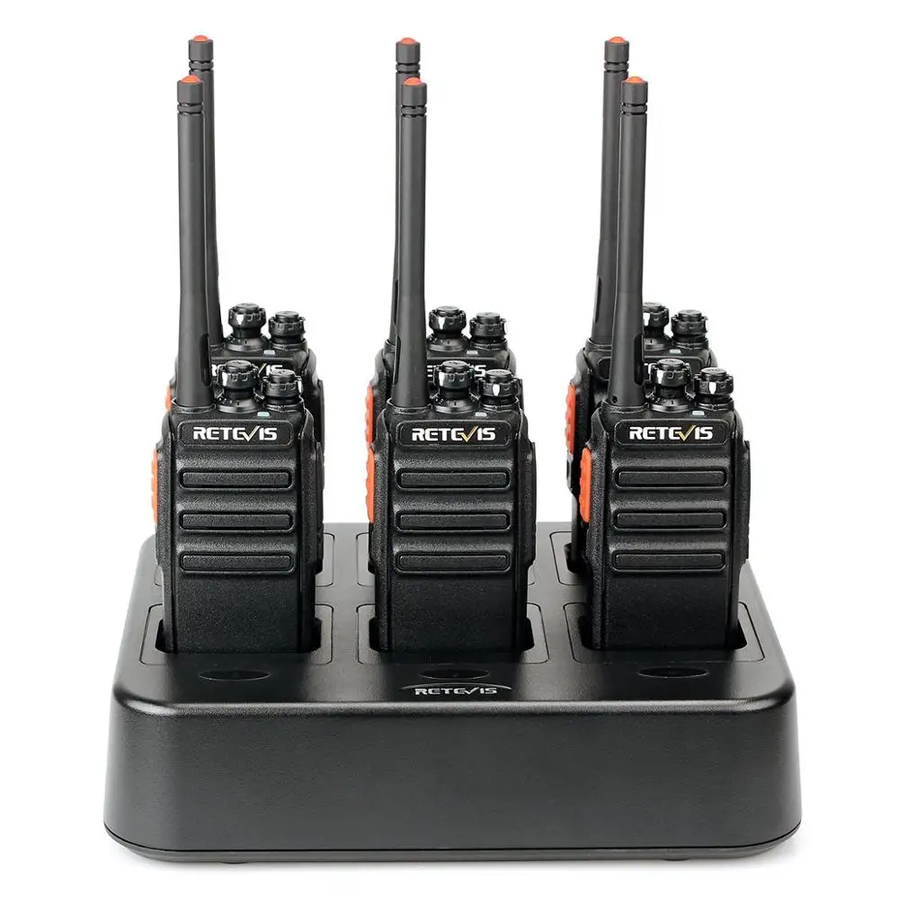 6PACK Retevis H777S long range restaurant walkie talkie UHF high frequency Handheld Two Way Radio With 6-way Rapid Charger