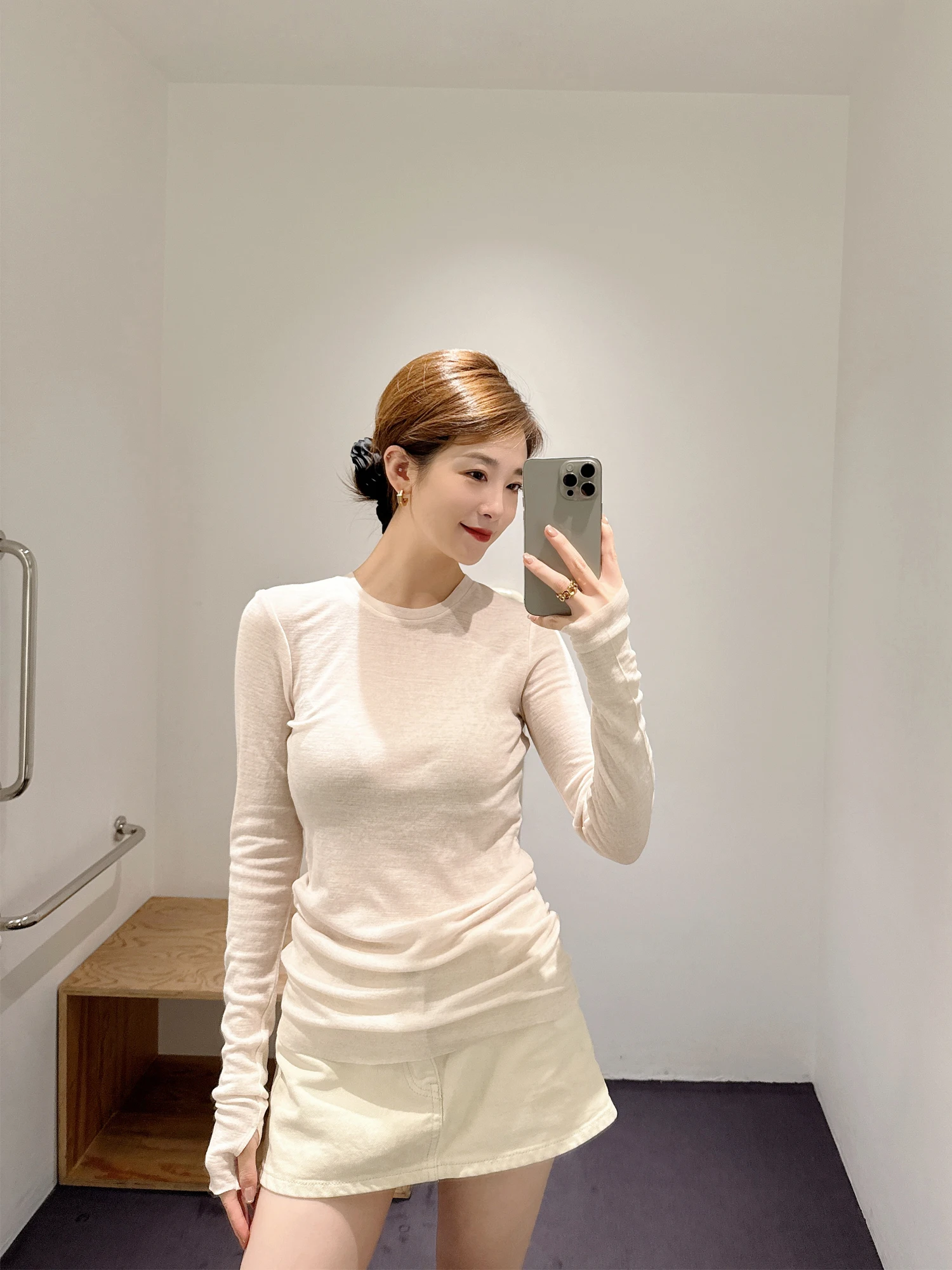 

Pure High-Quali Soft Wool round Ne Women's Base irt Micro-Porous Knitted Sweater Inner Wear Casual mat Sle