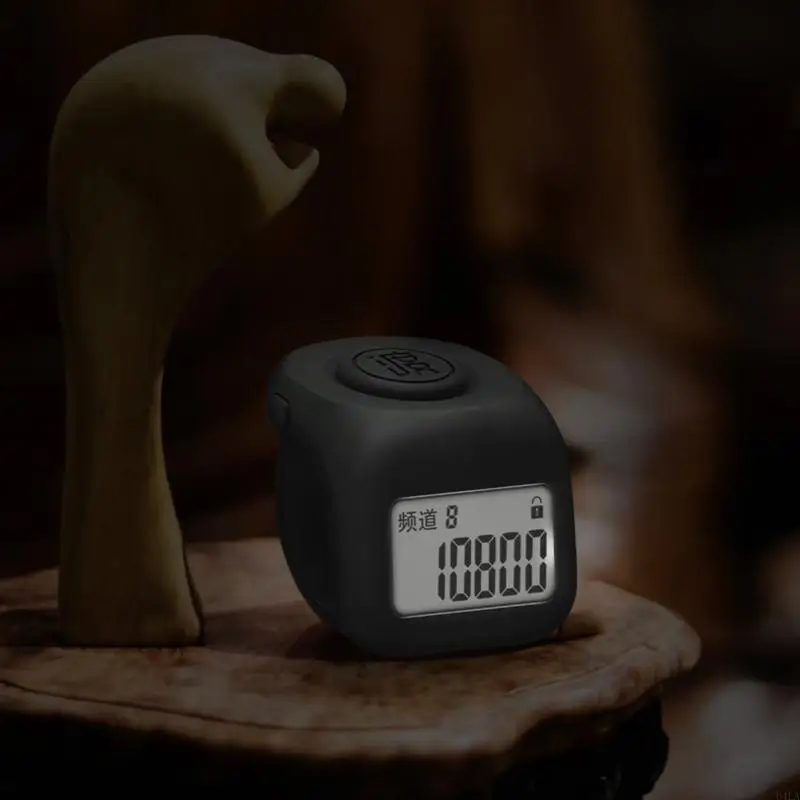 U4LA Preciso silencio mano Tally mano Durable Fingerring Oración Ligera Oración Ligera Clicker 9 canal