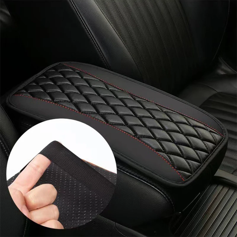 Universal Anti Slip Pad Armrest Box Pad Leather Car Breathable Central Armrest Glove Personalized Fashionable Car Accessories