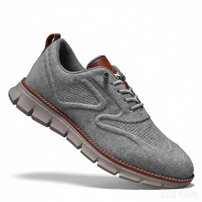 

Мужские повседневные сетчатые кроссовки, дышащие легкие прогулочные туфли с коричневыми кожаными акцентами, не кожаный верх, большой размер 51, 52, 53