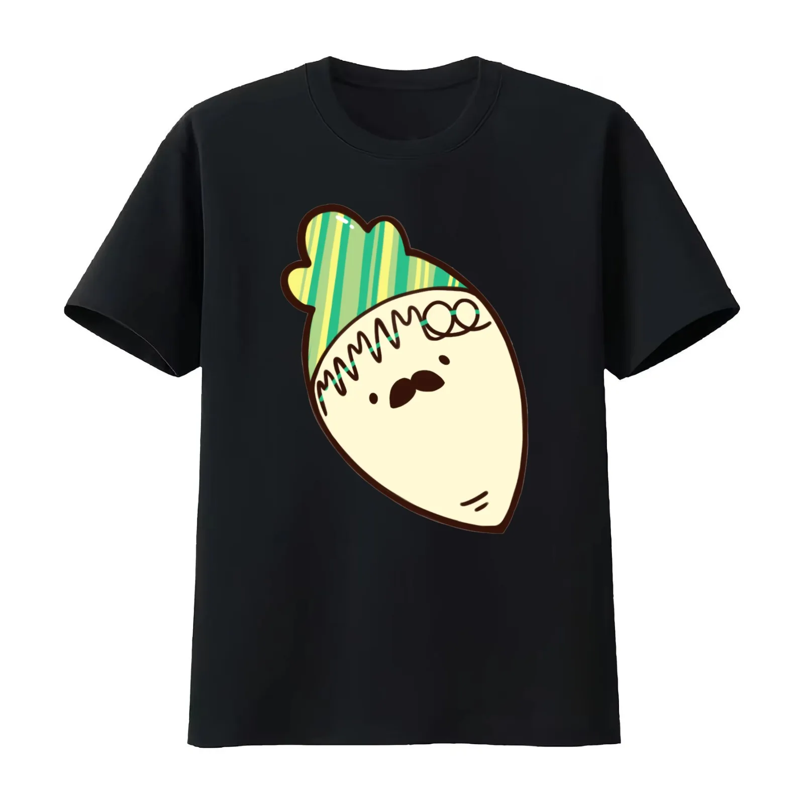 MAMAMOO -Design Radish with Mustache T-Shirt Summer Casual Cotton Tee Oversized Streetwear Tops Vintage Graphic Print