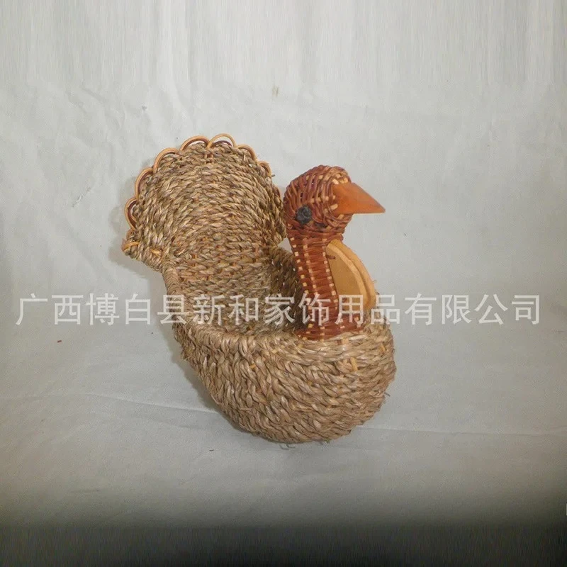 Manufacturer's direct sales of Mang Woven Turkey Basket Grass Woven Turkey Basket Customized and Handmade Woven Turkey Basket