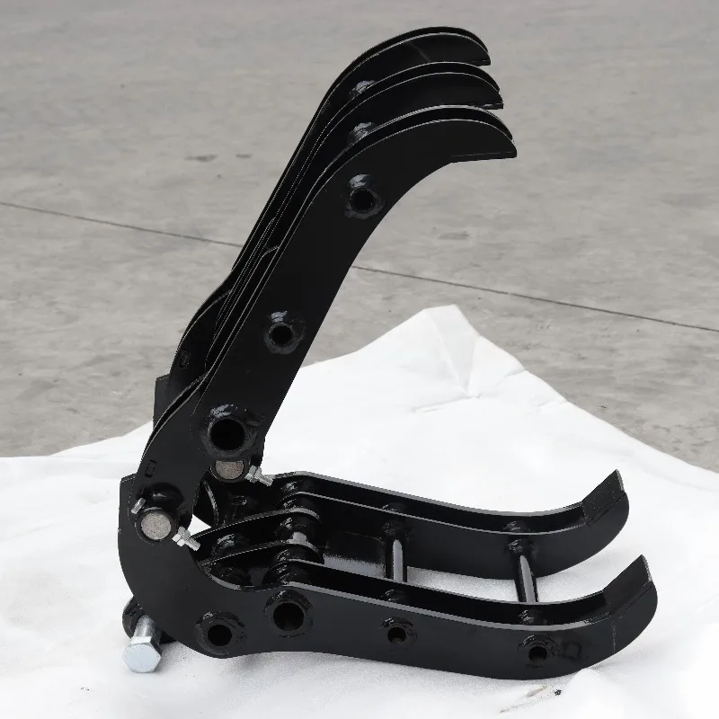 Accessoires hydrauliques d'excavatrice de grappin de bois forestier d'excavatrice