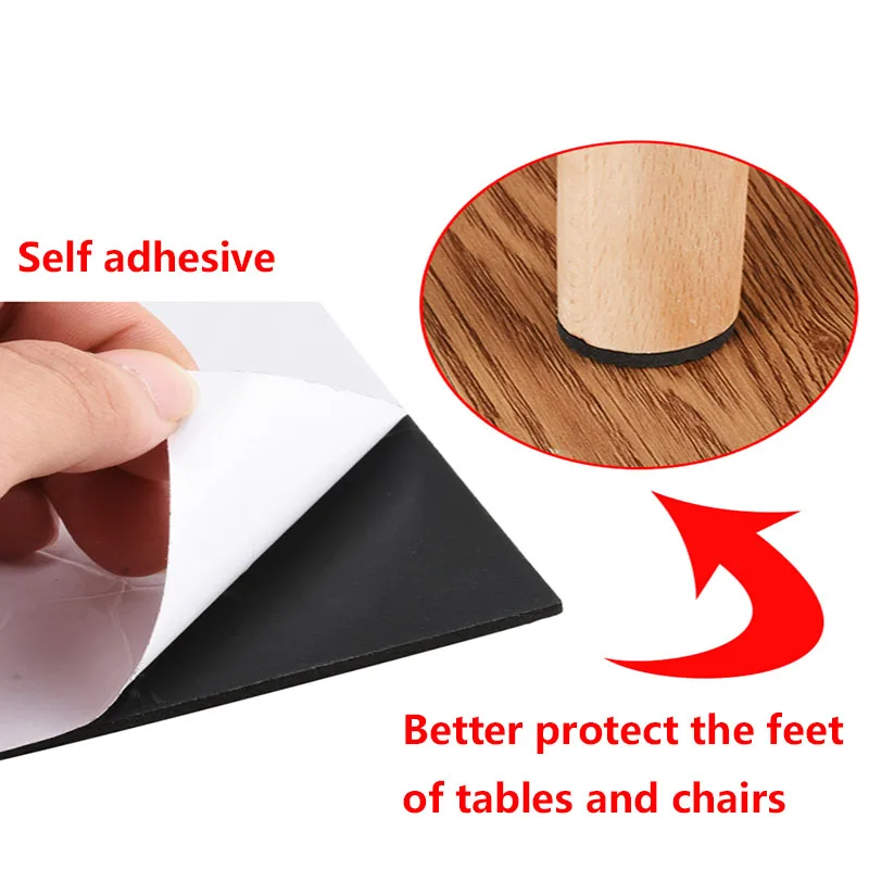 Self Adhesive Furniture Leg Pad Anti Slip Stools Table Foot Cap Cover Anti Scratch  Rug Chair Mat Floor Protector Hardware