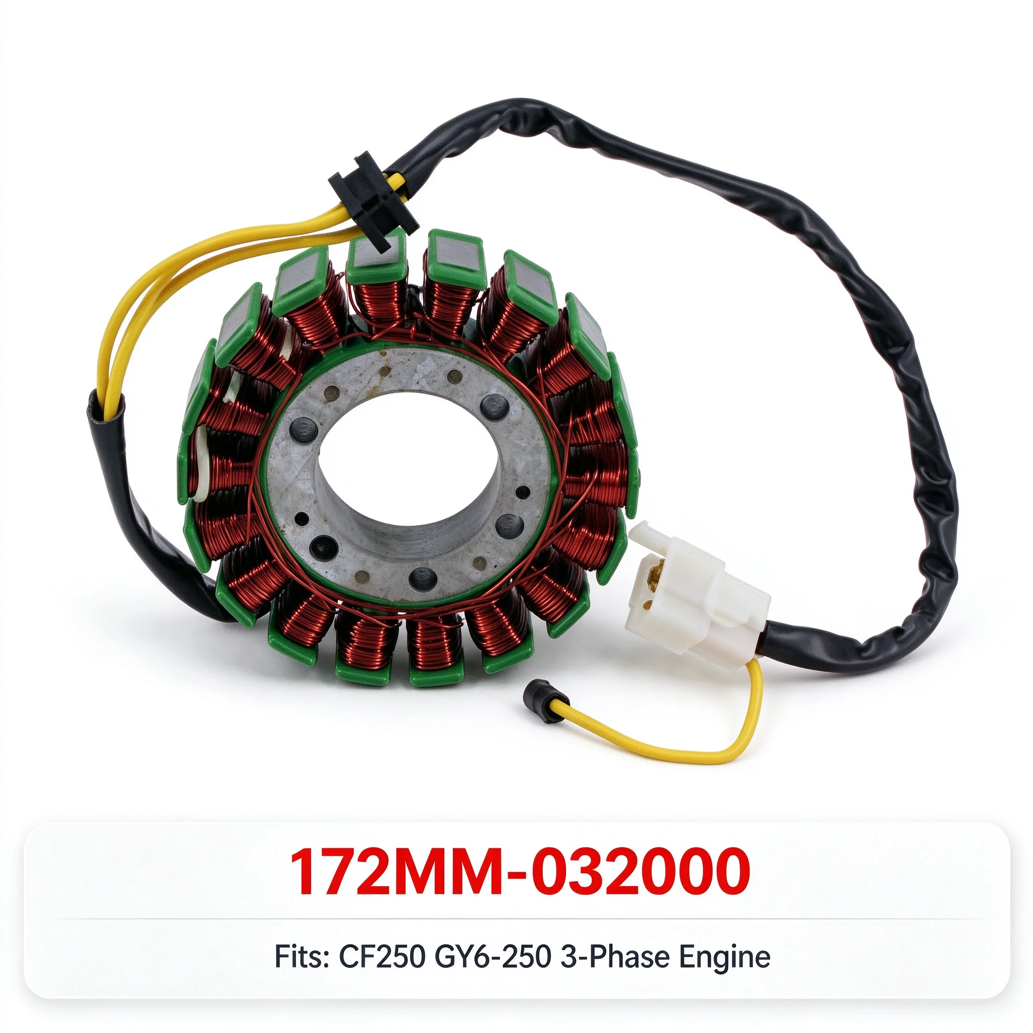 For CF250 GY6-250 18 Pole Stator Coil Magneto Generator 172MM-032000 3 Phase Liquid Cooled