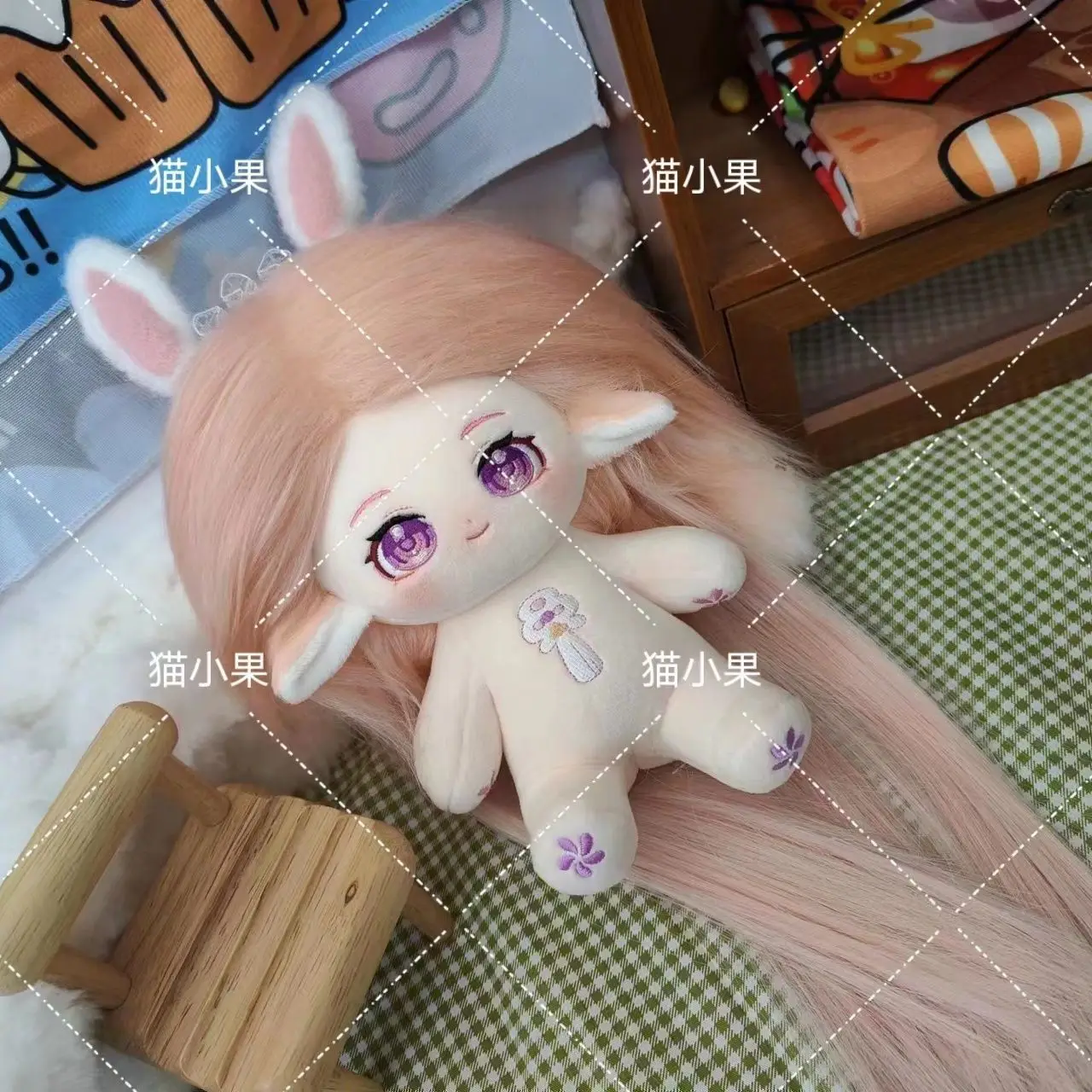 Genshin Impact Yae Miko-muñeco de peluche de 20CM, cuerpo relleno, cadena de Cosplay, ropa, adorno de mascota de algodón, regalo de Navidad