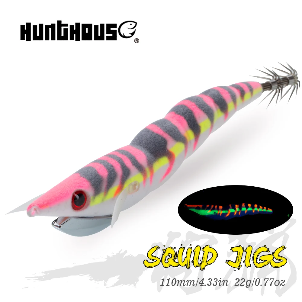 

Hunthouse EGI Squid Jigging Fishing Lure 110mm 22g Sinking Hard Bait Luminous Jig Saltwater For Octopus Cuttlefish Fish Tackle