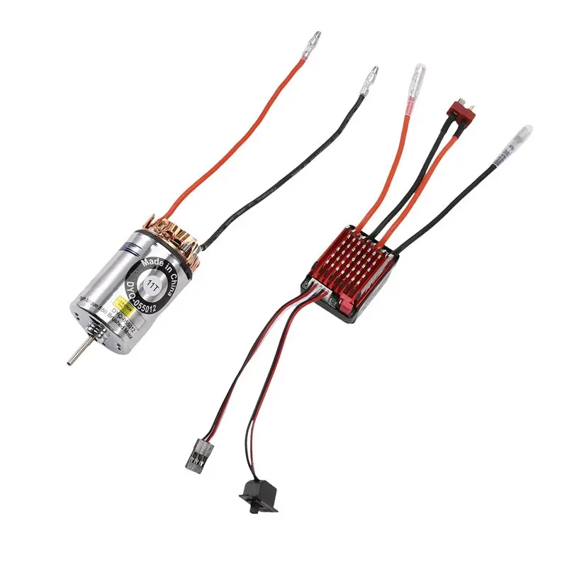 WOWFU-550 11T Waterproof Brushed Motor 320A High Voltage ESC T Plug Set For 1/10 RC Crawler SCX10 D90 Traxxas Axial Tamiya