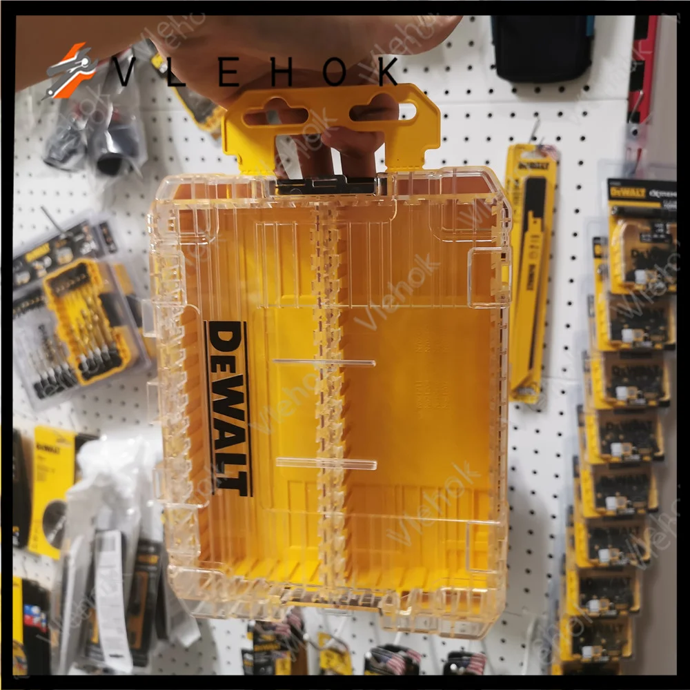 DEWALT Drill Parts Storage Box Bit Holder Baffle Electric Power Tools Accessories Stackable Tough Case DT70803