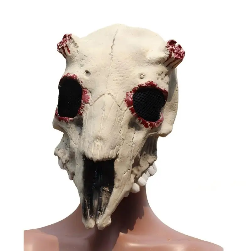 Skull Mask Scary Animal Skeleton Mask for Men Women Latex Helmet Cosplay Party Props for Fancy Dress Masquerade Halloween