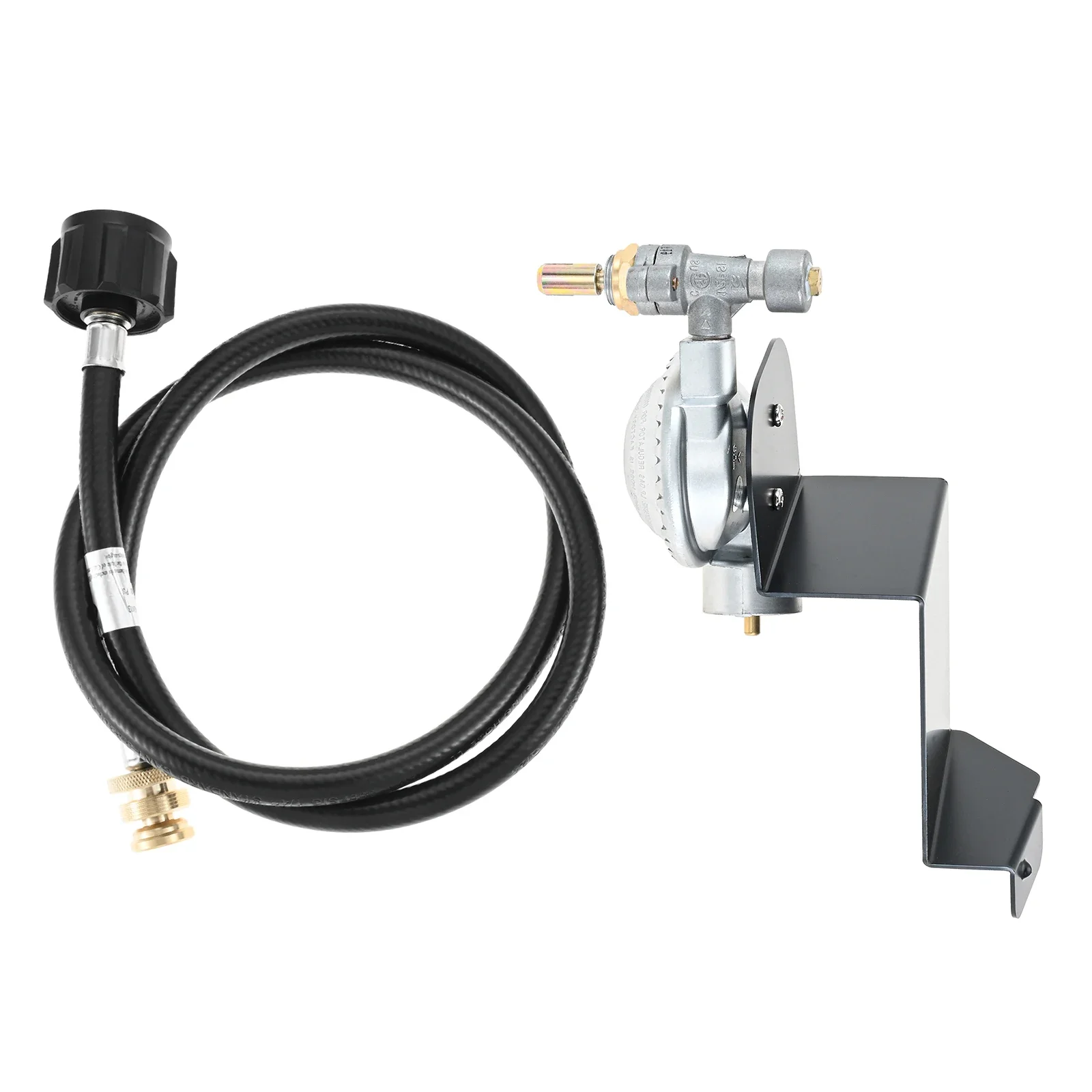 80477 Gas Grill Valve Regulator w/ 4FT Propane Hose Adapter Fit Weber Q100 Q120 Q1200 Q1000 1lb to 20lb Conversion Tank Kit